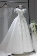 Crystal Bloom Ball Gown Wedding Dress
