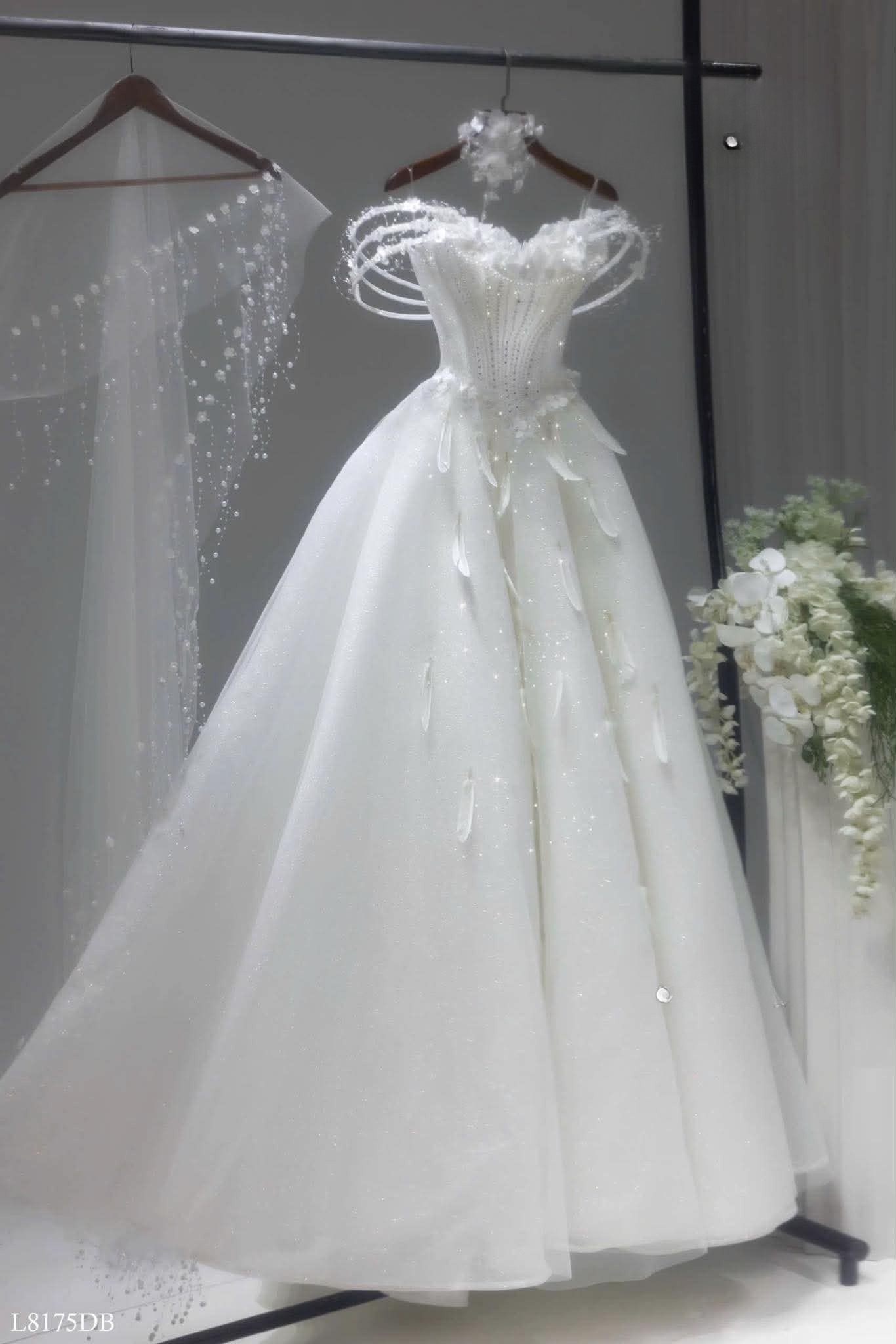 Crystal Bloom Ball Gown Wedding Dress