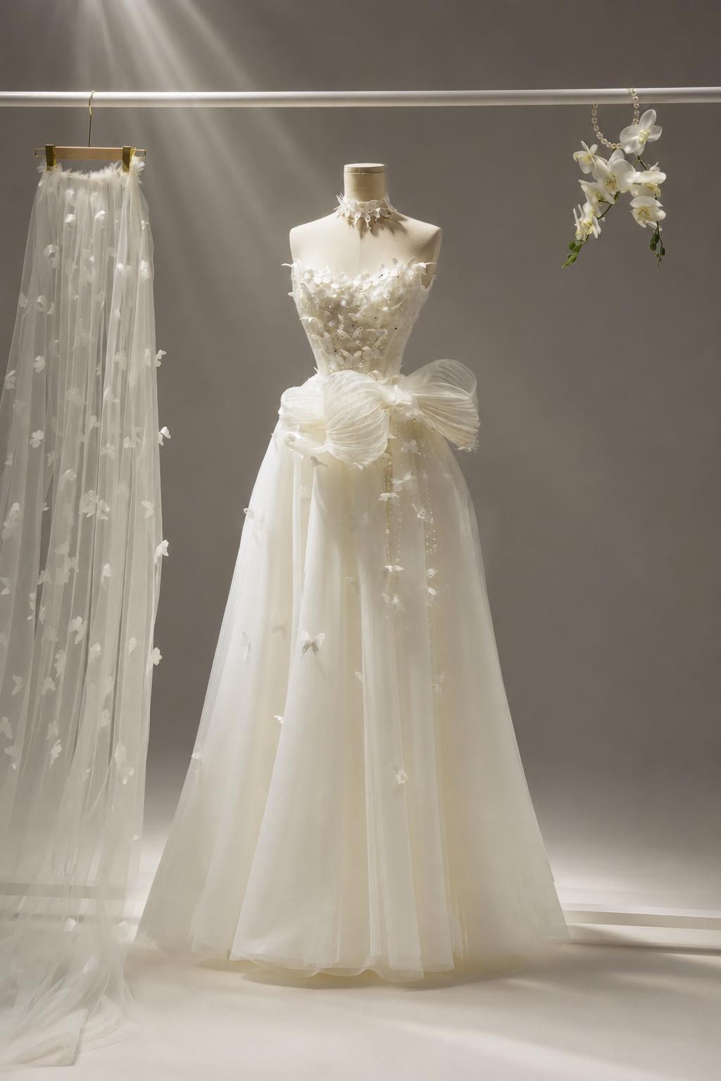 Floral Couture Tulle Wedding Gown